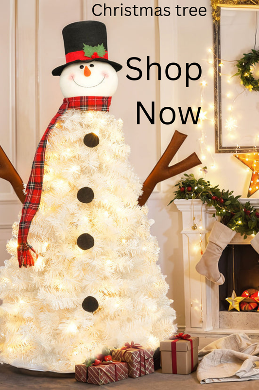A charming 4ft Snowman Christmas Tree! Pre-lit