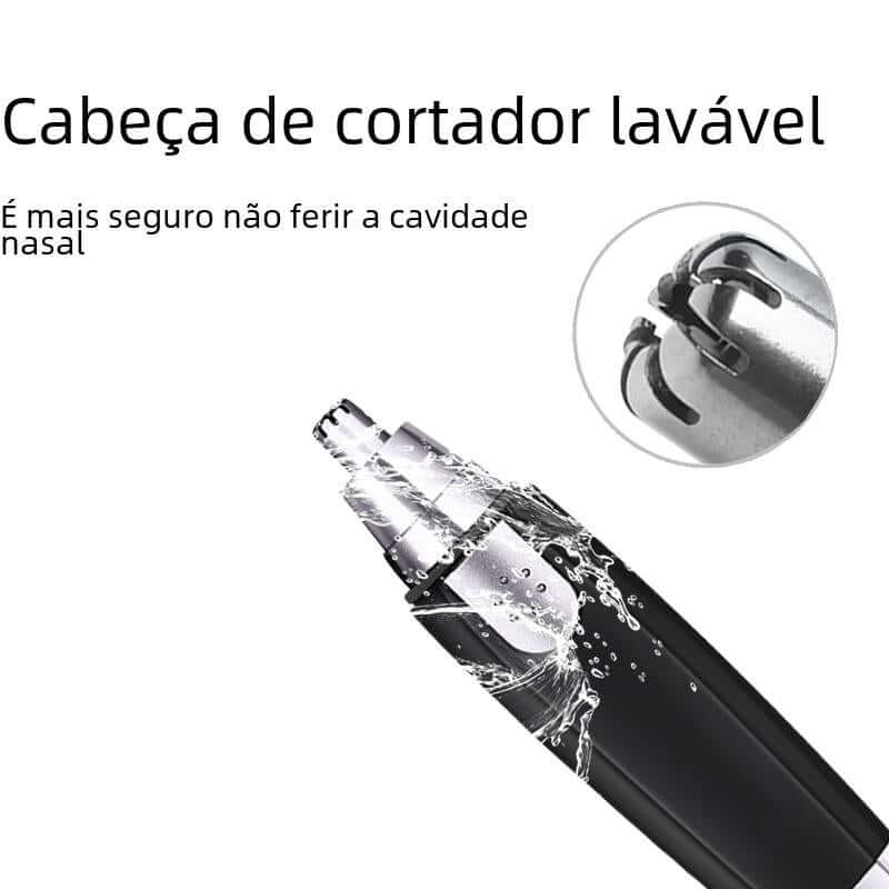 Nose hair trimmer round head shaving nose hair for men and women automatic nose hair shaver battery