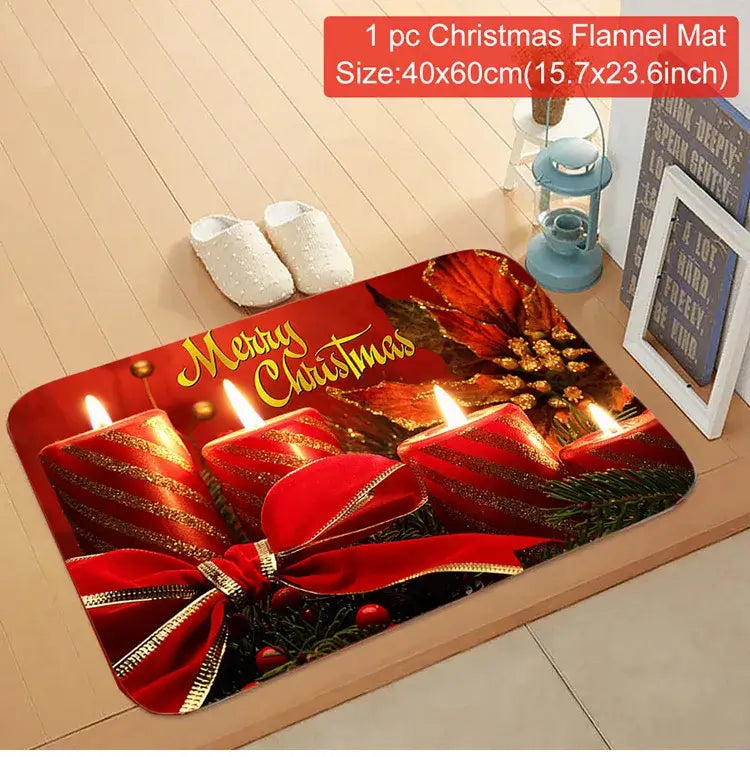 Christmas Door Mat Santa Claus Outdoor Carpet Merry Christmas Decorations For Home 2024 Navidad Xmas Ornament New Year 2025