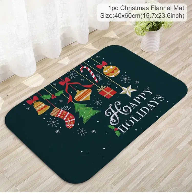 Christmas Door Mat Santa Claus Outdoor Carpet Merry Christmas Decorations For Home 2024 Navidad Xmas Ornament New Year 2025