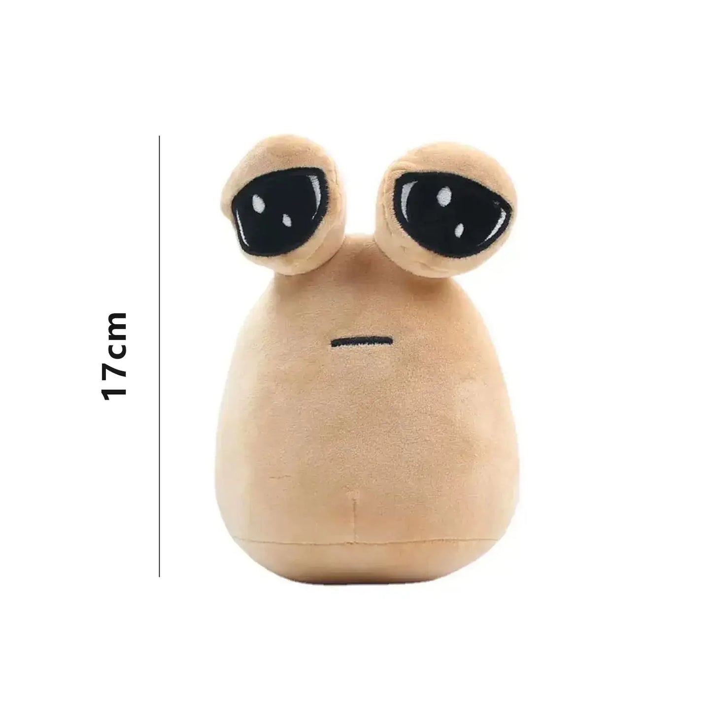 alien plush toy doll with large eyes and 17cm height, made from plush material with PP cotton filling, ideal for kids as a pillow or toy
