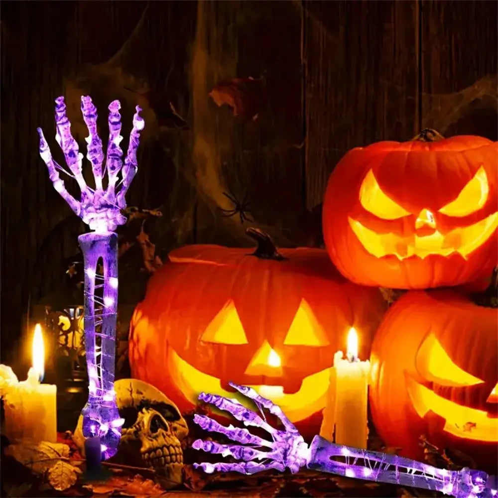 1PC Solar Halloween Skeleton Ghost Hand,used for Halloween,autumn harvest,lawn,garden,courtyard decoration