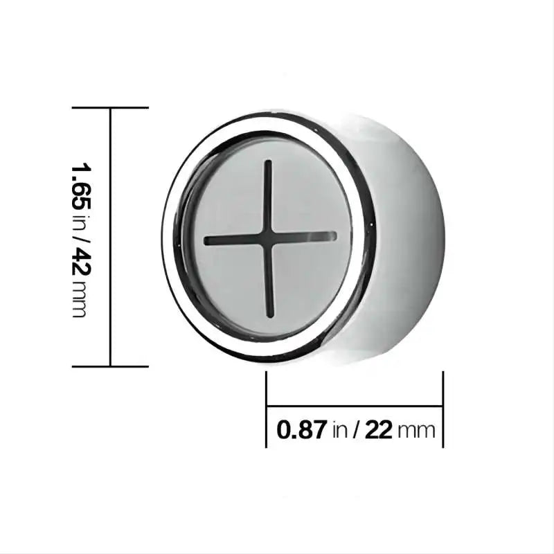 Wall-mounted dishcloth clip with cross design, dimensions 1.65 in x 0.87 in, in silver finish for space-saving kitchen storage.