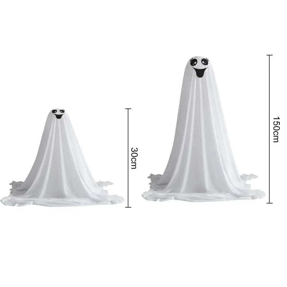 Lighted Spooky Ghost Decor Halloween Decorations Outdoor with LED String Lights Scary Standing Ghosts Decor for Front Porch Yard