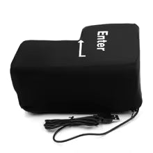 Big USB Enter Key Mouse Anti Stress Button Decompression Computer Any Vent Pillows Button Desktop Pillow For Programmer Worker