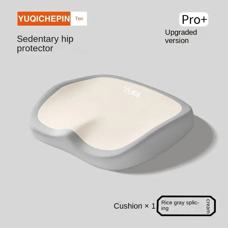 Ergonomic memory foam seat cushion for hip relief, ideal for office, car, and home use.