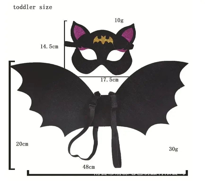 Halloween Children's Cartoon Party Vampire Batman Wings Animal Cosplay Performance Props Stage Clothing Accessories
