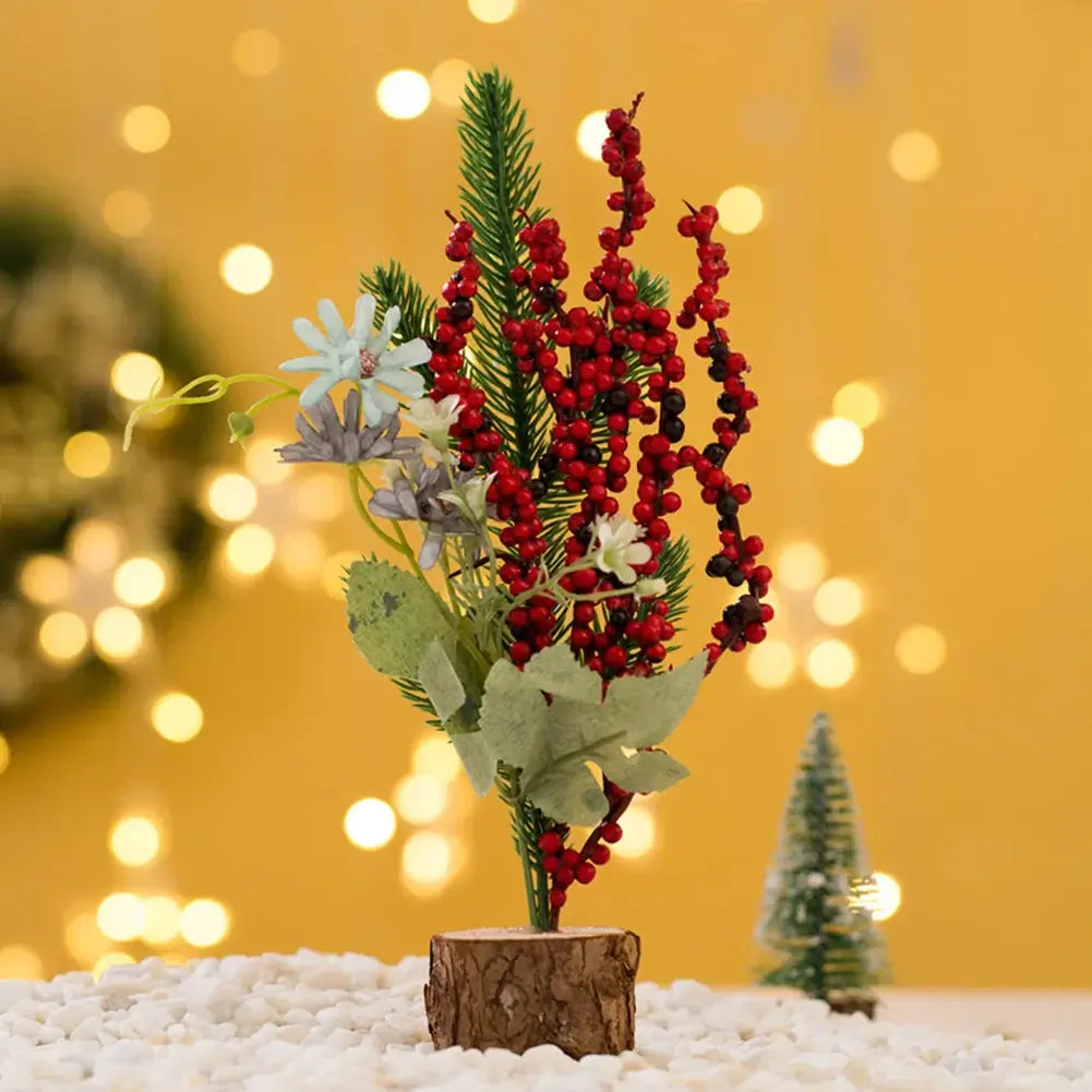25cm Mini Christmas Tree Gold Green Small Pine Tree Sisal Placed in The Desktop New Year Navidad Xmas Ornaments