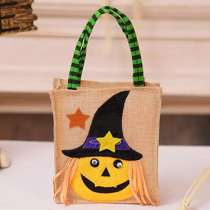 Halloween Treat Bags with Handles - Kids Candy Bags for Parties, School Events, Festive Favors & Decorations