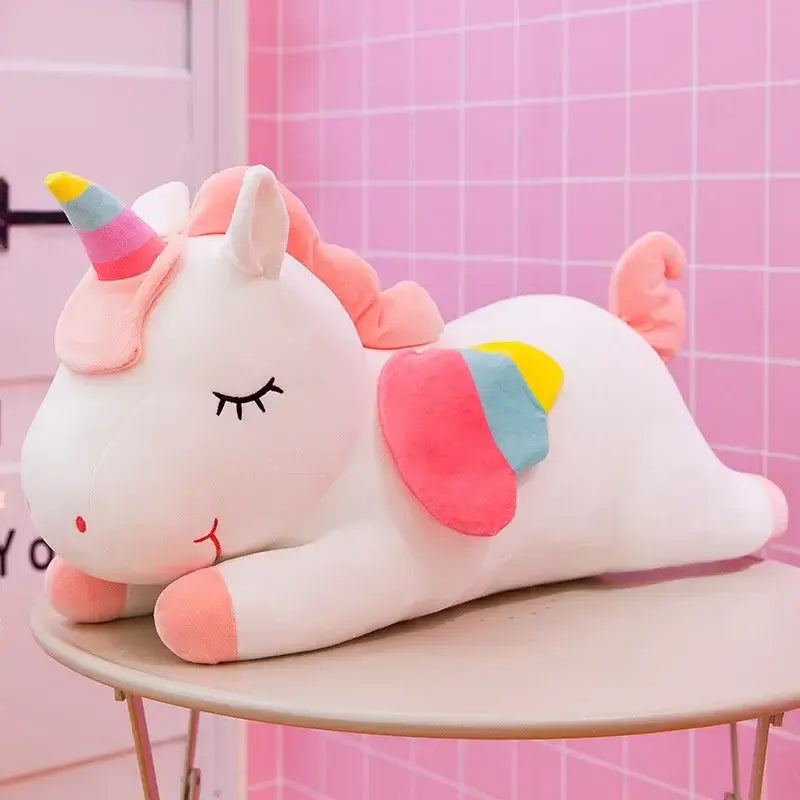 Cute plush unicorn doll, 25cm soft stuffed toy for children, perfect for birthday gifts and huggable companionship.