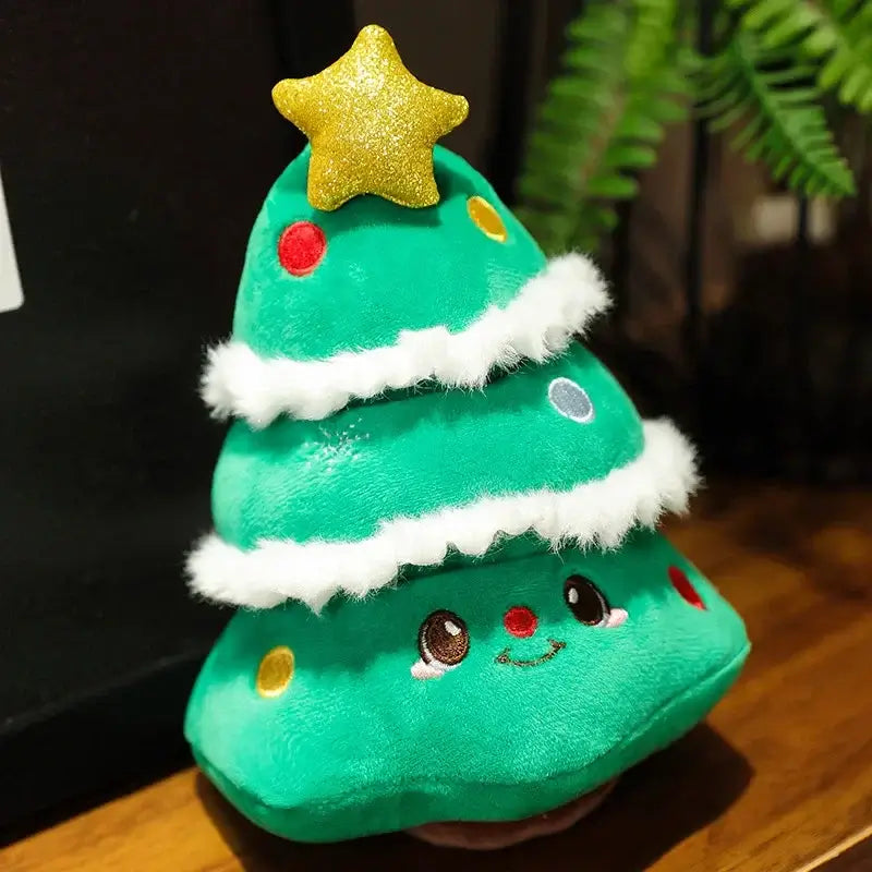 Christmas Home Decor Stuffed Doll Soft Apple Case All in One Santa Claus Plush Toy Elk...