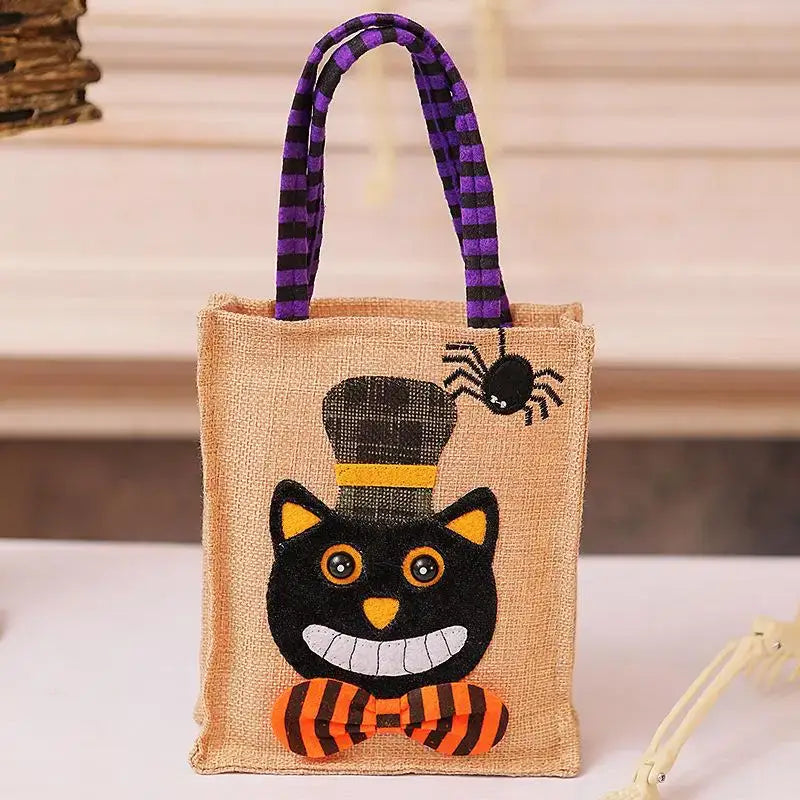 Halloween Treat Bags with Handles - Kids Candy Bags for Parties, School Events, Festive Favors & Decorations