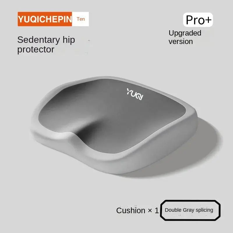 Ergonomic upgraded memory foam seat cushion for hip support and comfort in car and office settings.