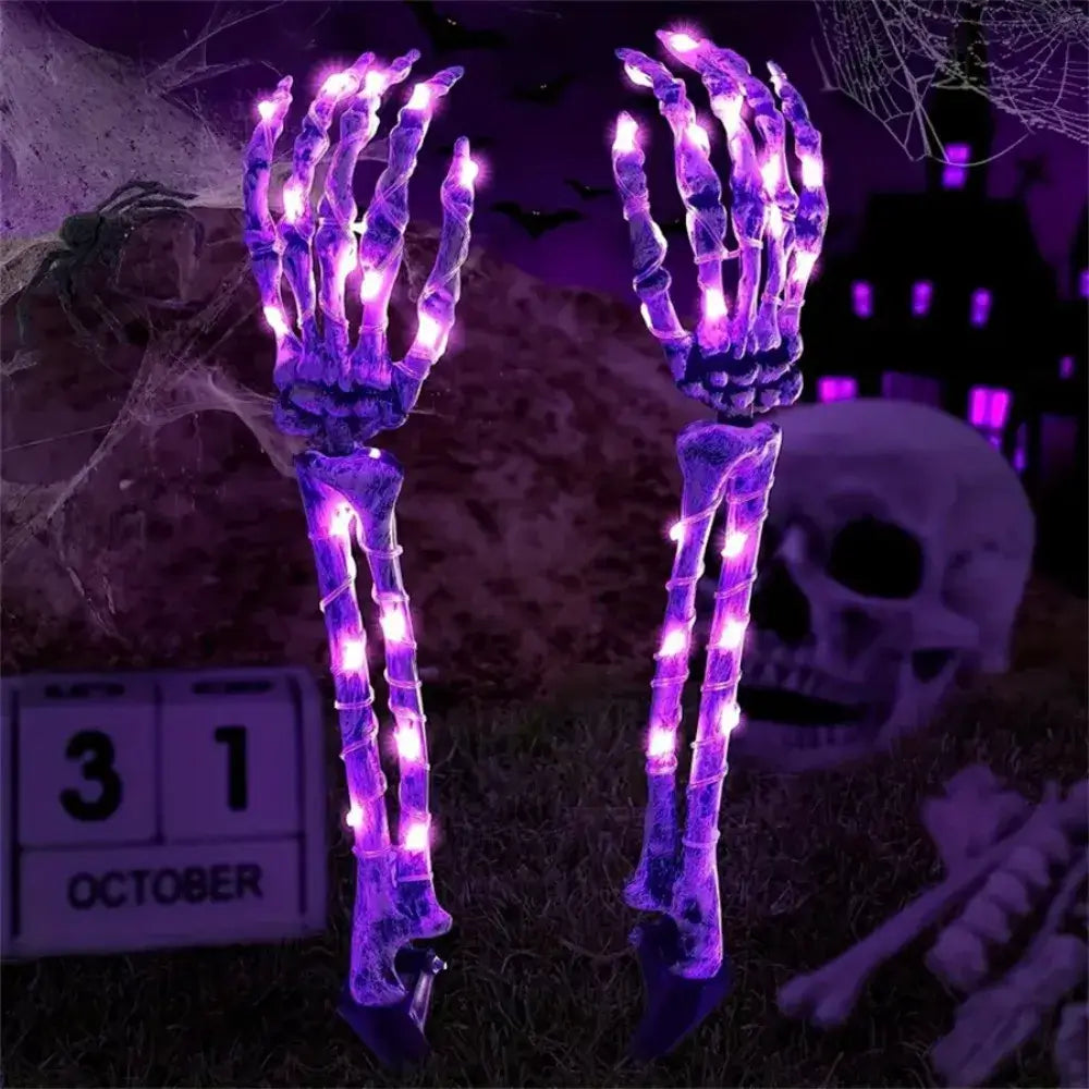 1PC Solar Halloween Skeleton Ghost Hand,used for Halloween,autumn harvest,lawn,garden,courtyard decoration