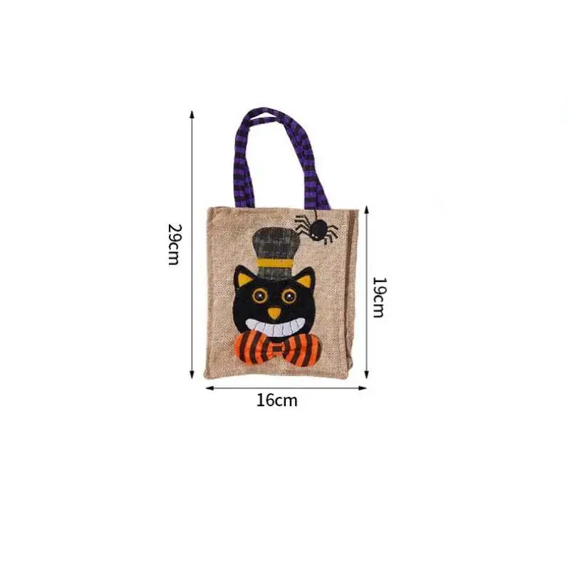 Halloween Treat Bags with Handles - Kids Candy Bags for Parties, School Events, Festive Favors & Decorations