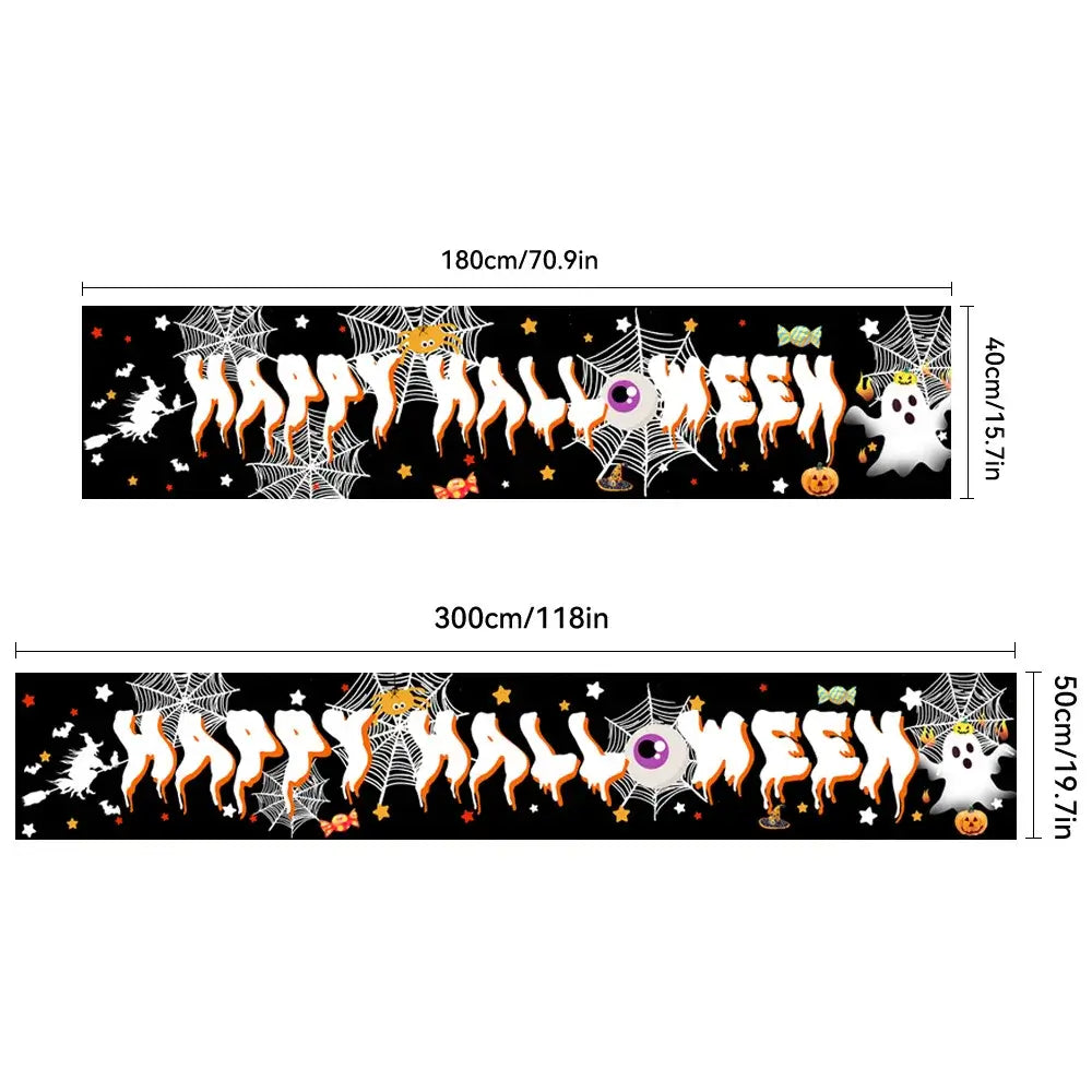 Halloween Bloody Banner, Yard Sign, Horror Party Decoration, Outdoor Fence, Garage, Balcony, Garden, Background Cloth