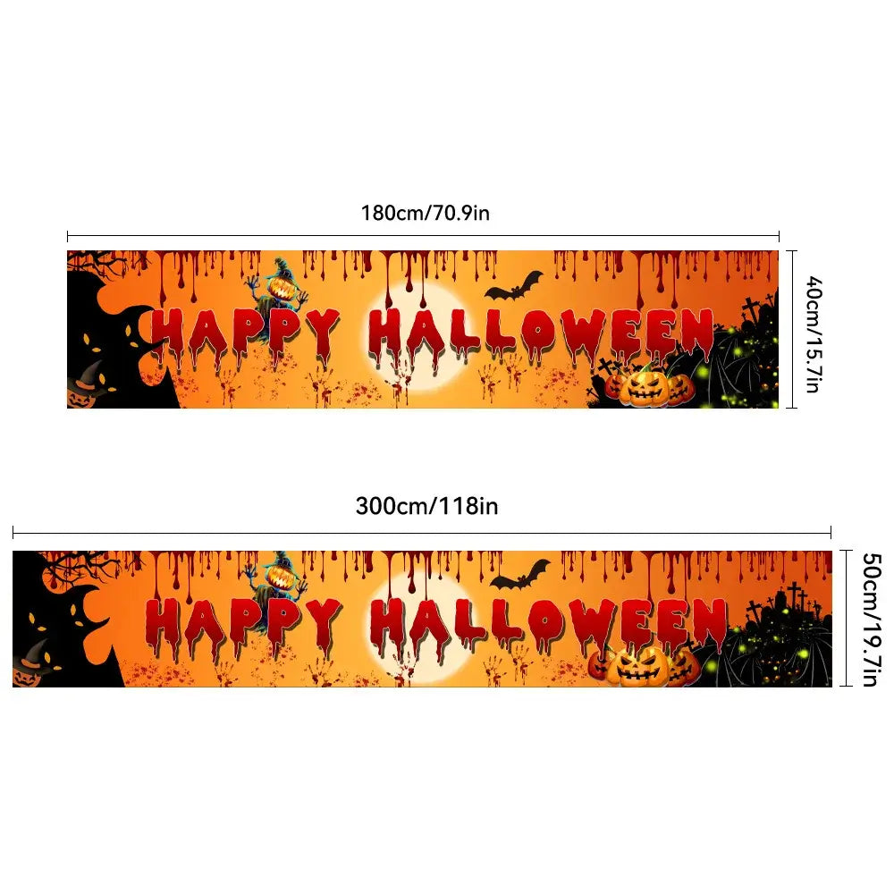 Halloween Bloody Banner, Yard Sign, Horror Party Decoration, Outdoor Fence, Garage, Balcony, Garden, Background Cloth