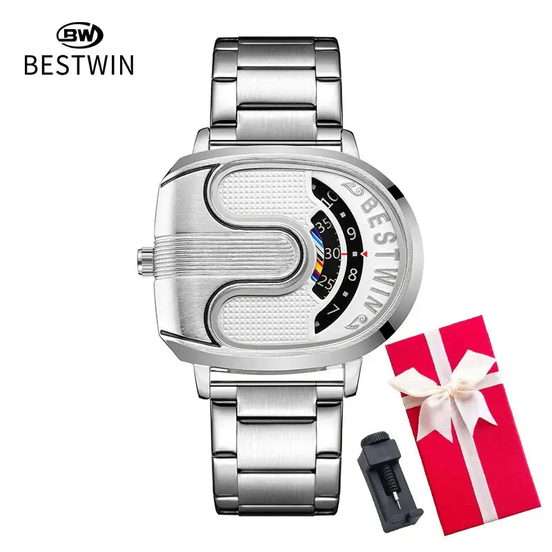 Men's Top Brand Gold Watch – Unique Geometric Design & Luxury Style (Free Shipping USA/CA)