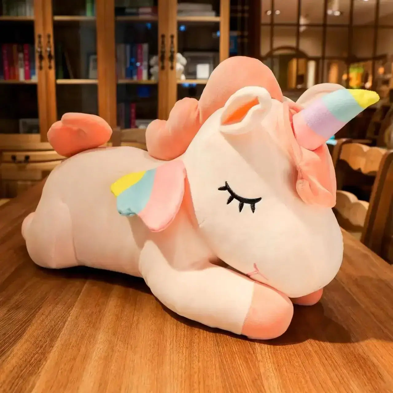 Kawaii unicorn plush toy, 25cm soft stuffed animal, perfect for children's gifts and huggable playtime fun.
