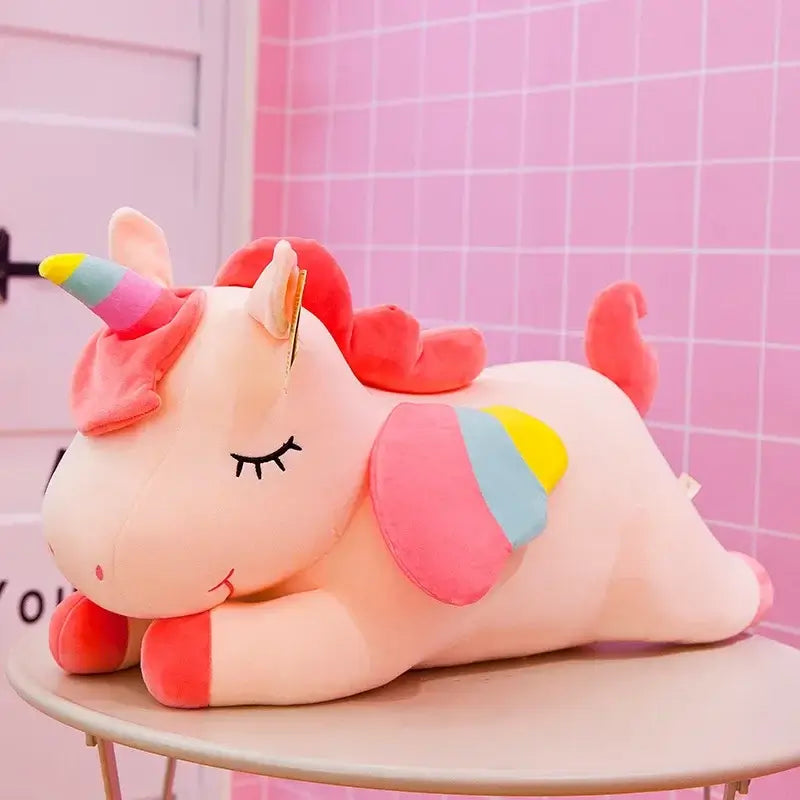 Kawaii unicorn plush toy, 25cm soft stuffed animal, perfect for kids' gifts and cuddly companionship.