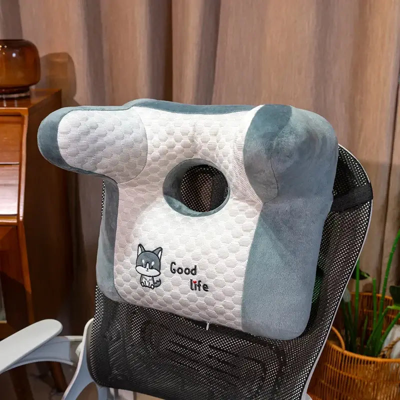 Multi-use funny cartoon nap pillow with anti-slip bottom, perfect for home, office, or as a gift decor.