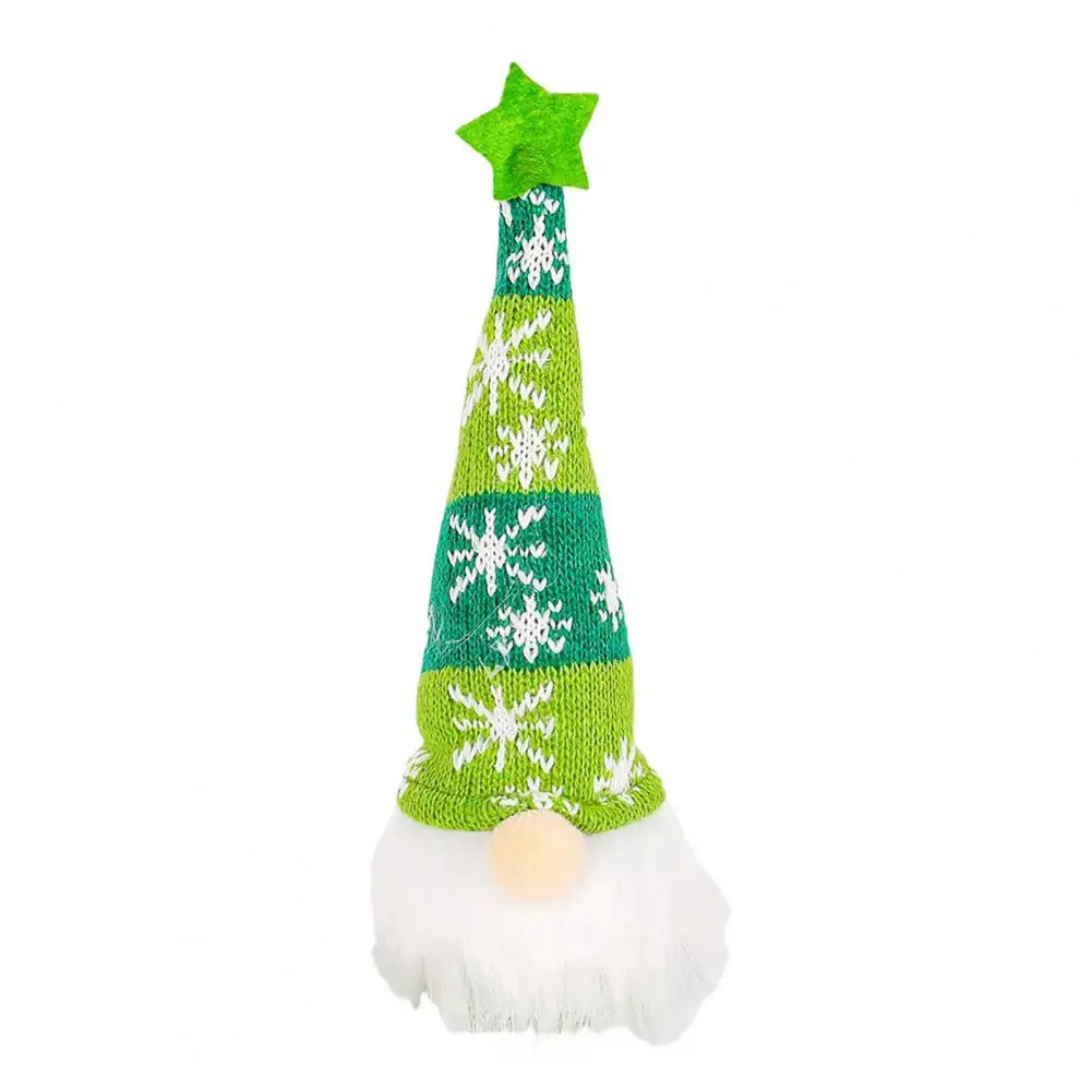 Sequined Doll Light-up Plush Christmas Gnome Doll Figure with Faceless Dwarf Table Mantel Decor Xmas Tree Ornaments Holiday