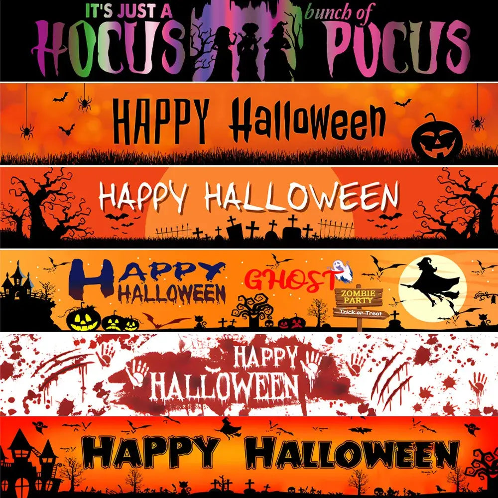 Halloween Bloody Banner, Yard Sign, Horror Party Decoration, Outdoor Fence, Garage, Balcony, Garden, Background Cloth