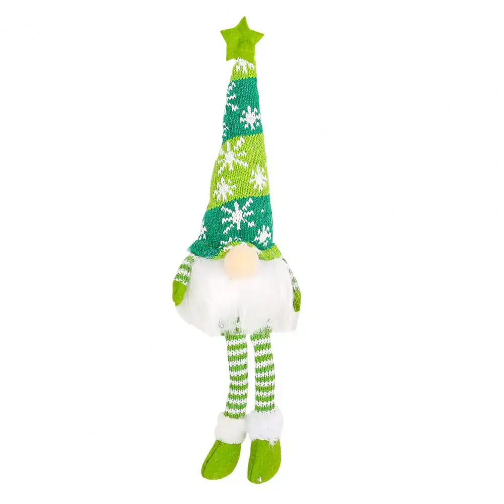 Sequined Doll Light-up Plush Christmas Gnome Doll Figure with Faceless Dwarf Table Mantel Decor Xmas Tree Ornaments Holiday