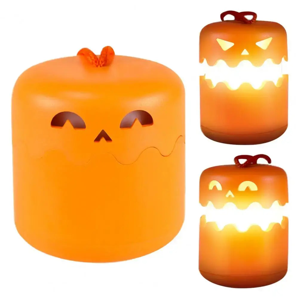 Halloween Pumpkin Light Collapsible Pumpkin Lantern with Lanyard Battery Operated Led Halloween Lights for Halloween Decor