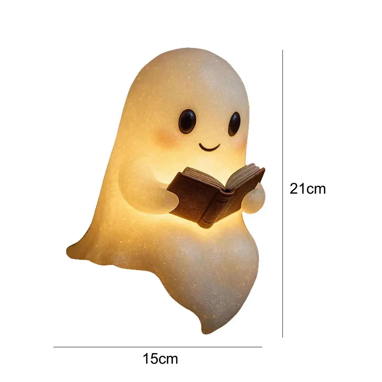 Cute Halloween Ghost Reading Lamp 3D LED Scary Night Light Halloween Decor Ghost Desk Lamp for Book Lovers