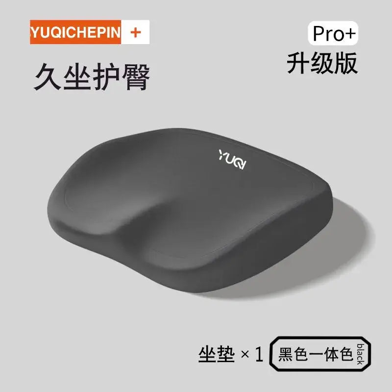 Ergonomic memory foam seat cushion designed to relieve hip pressure, ideal for car, office, and student use.