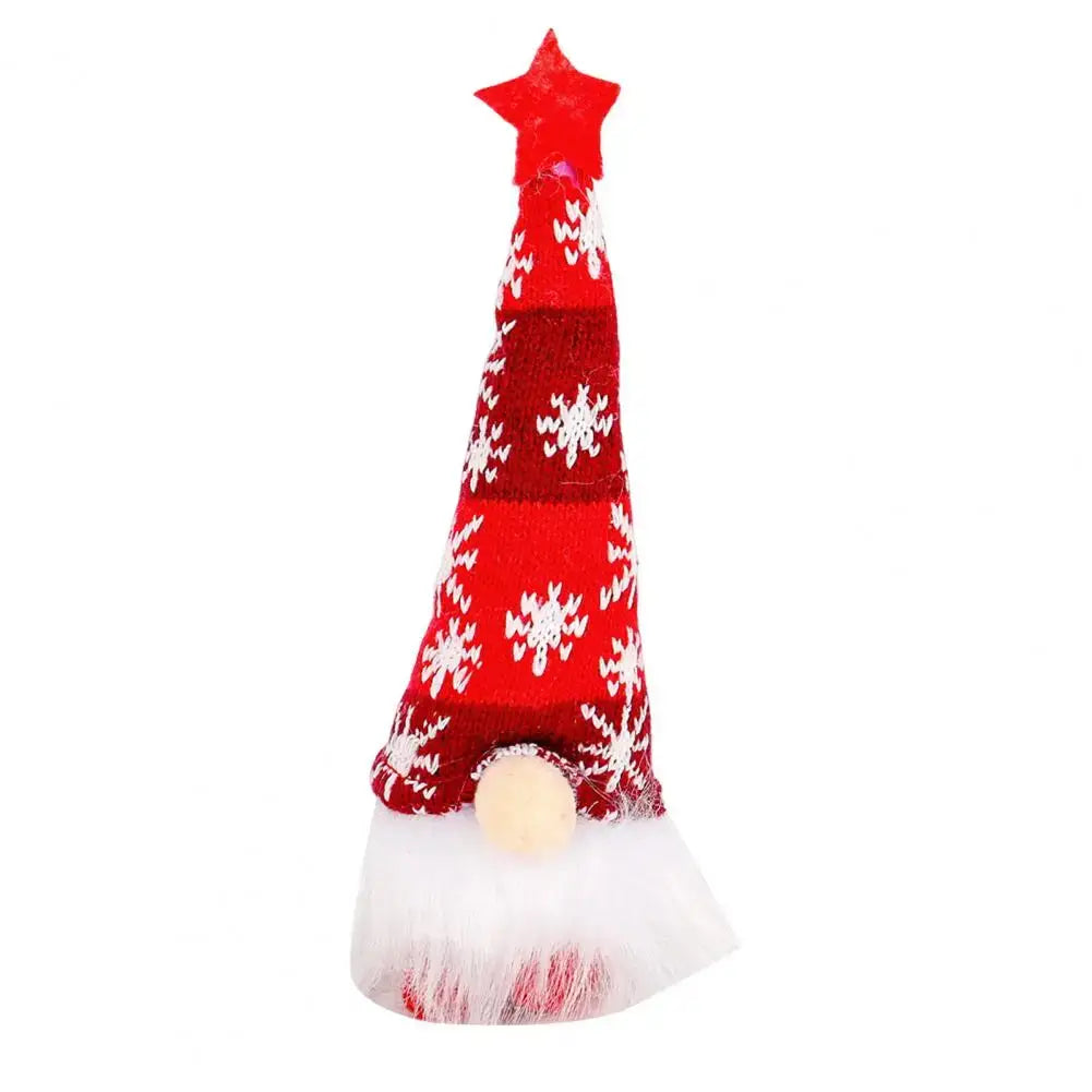 Sequined Doll Light-up Plush Christmas Gnome Doll Figure with Faceless Dwarf Table Mantel Decor Xmas Tree Ornaments Holiday