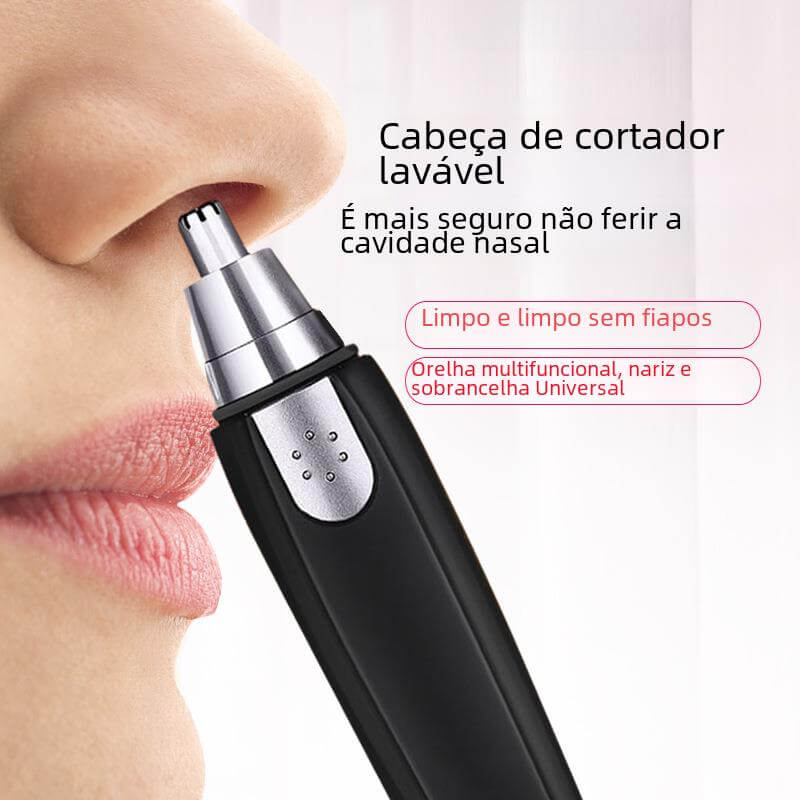 Nose hair trimmer round head shaving nose hair for men and women automatic nose hair shaver battery