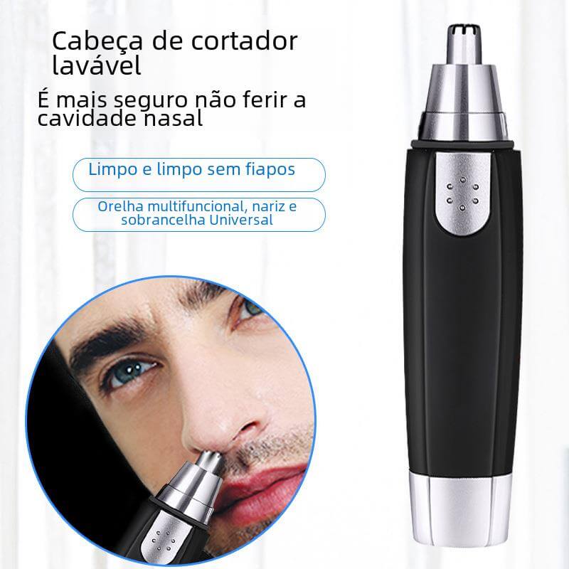 Nose hair trimmer round head shaving nose hair for men and women automatic nose hair shaver battery