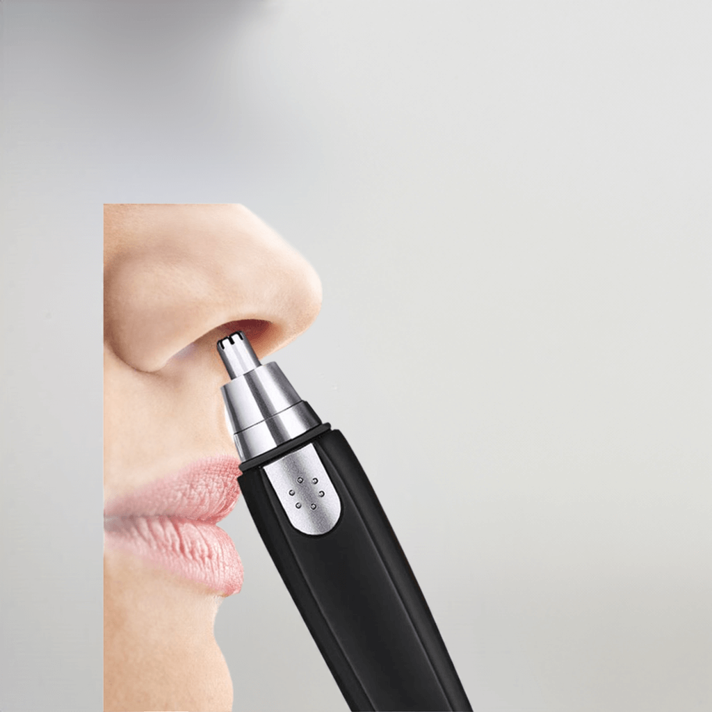 Nose hair trimmer round head shaving nose hair for men and women automatic nose hair shaver battery