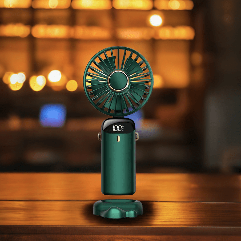 New usb handheld fan mini portable folding small fan Digital Display office student small electric fan gift