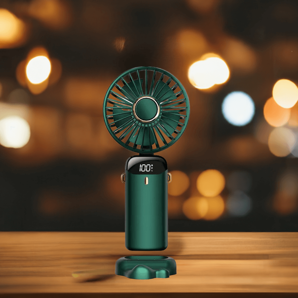 New usb handheld fan mini portable folding small fan Digital Display office student small electric fan gift