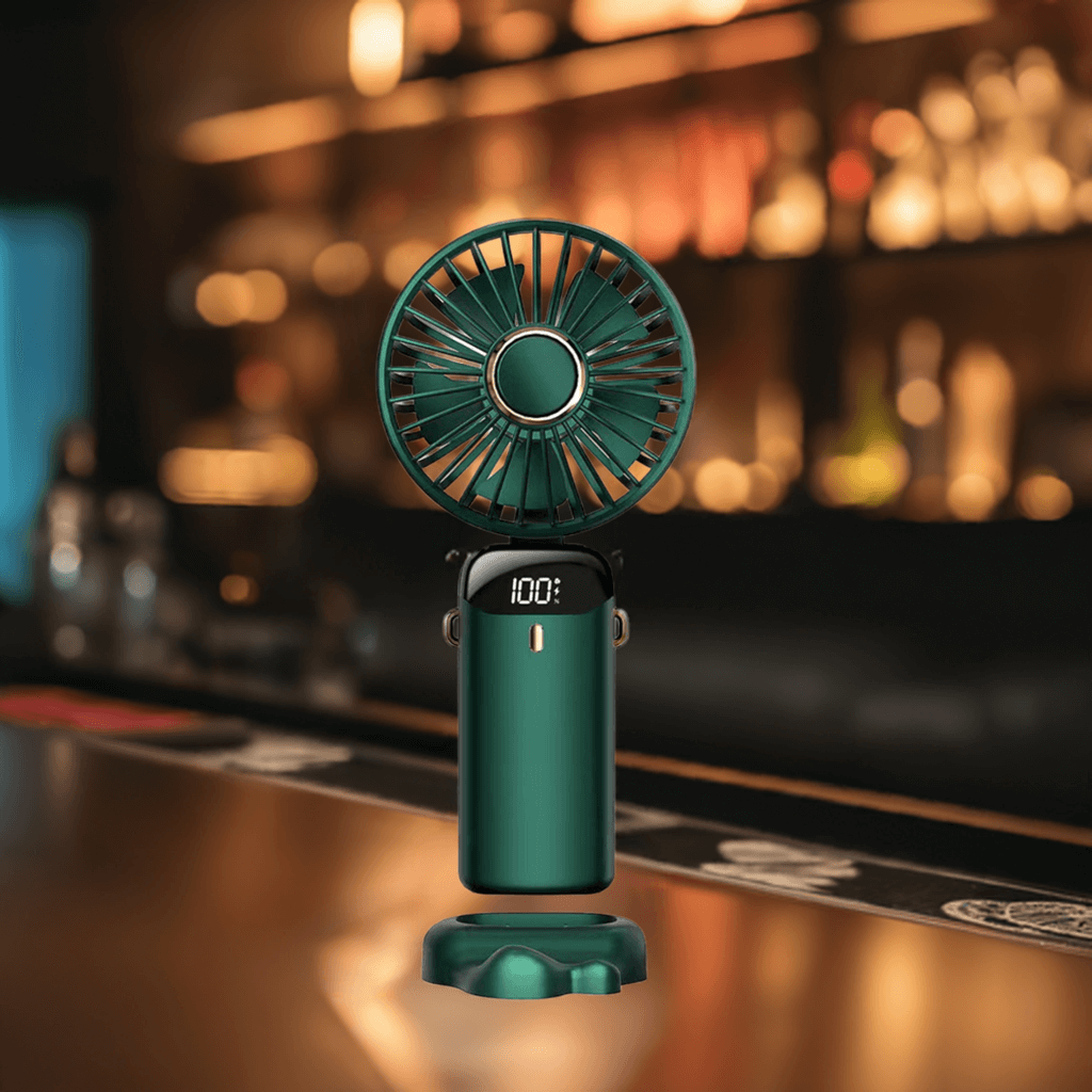 New usb handheld fan mini portable folding small fan Digital Display office student small electric fan gift