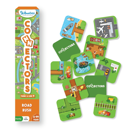 Skillmatics Educational Game : Connectors Road Rush | Gifts for 6 Years Old and Up | Super Fun for Travel & Family Game Night