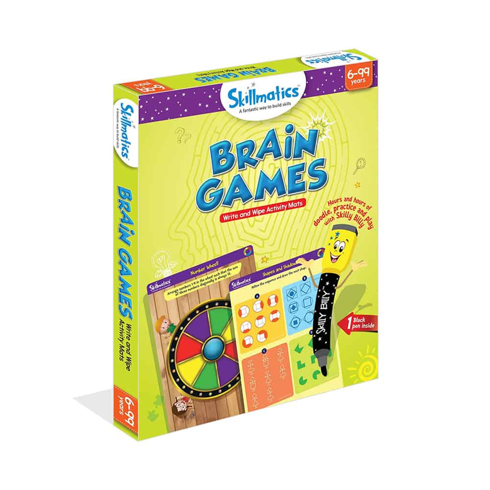 Brain Games - Build Logic And Problem Solving Skills Through Fun Learning - Write and Wipe Educational Activity Game For Kids