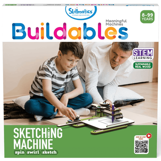 "Skillmatics Buildables STEM Sketching Machine Toy for Kids Age 8+ with XY Coordinate Learning"