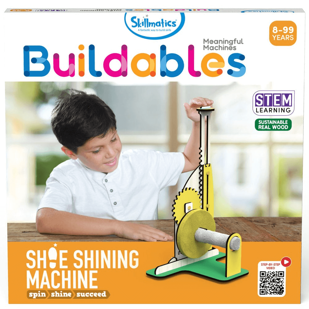 Buildables Shoe Shining Machine - Kids Learn Scientific Principles of Buffing With This DIY Kit