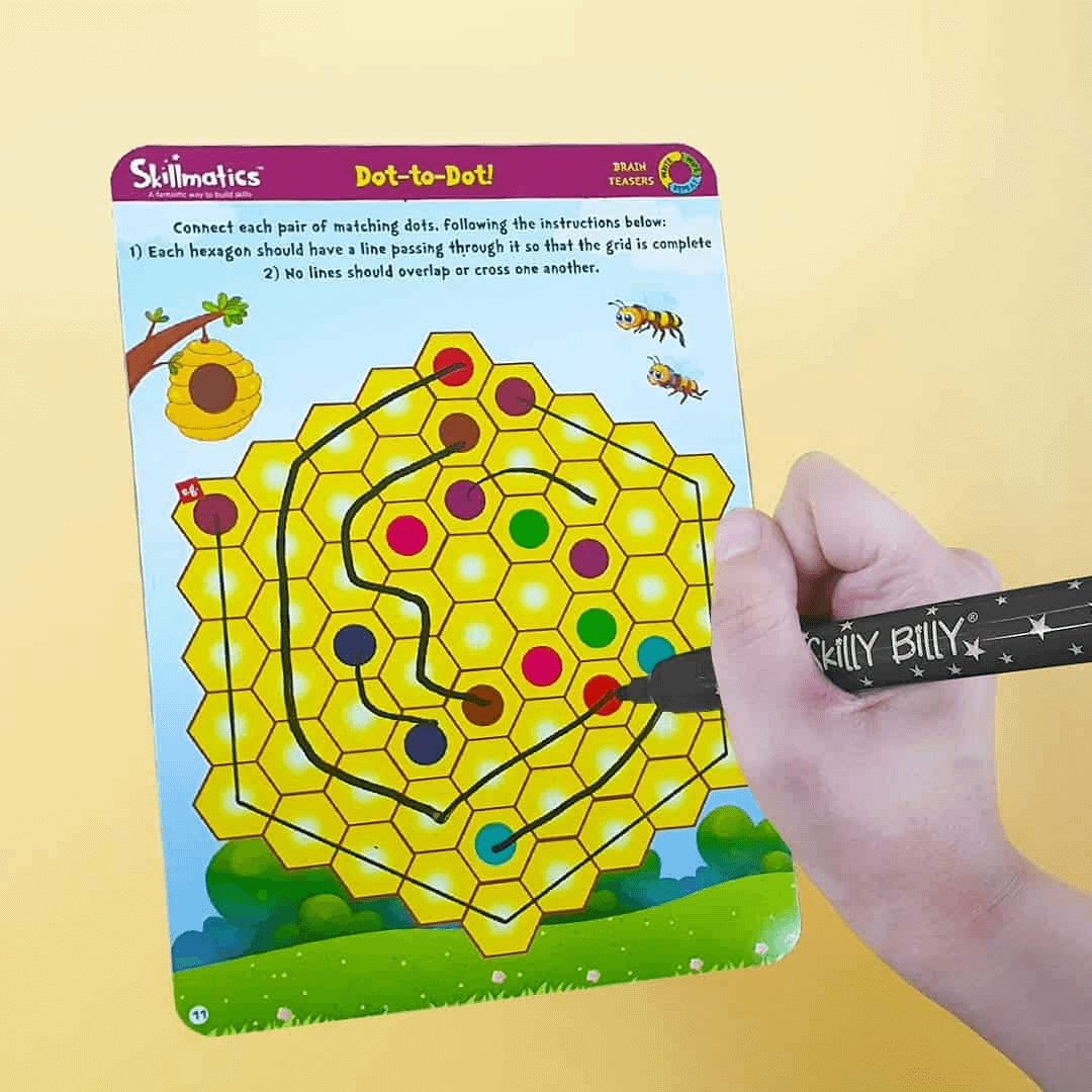 Brain Teasers - Teach Children Creative Thinking And Reason Approach - Write and Wipe Educational Activity Game For Kids