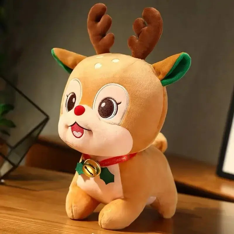 Christmas Home Decor Stuffed Doll Soft Apple Case All in One Santa Claus Plush Toy Elk...