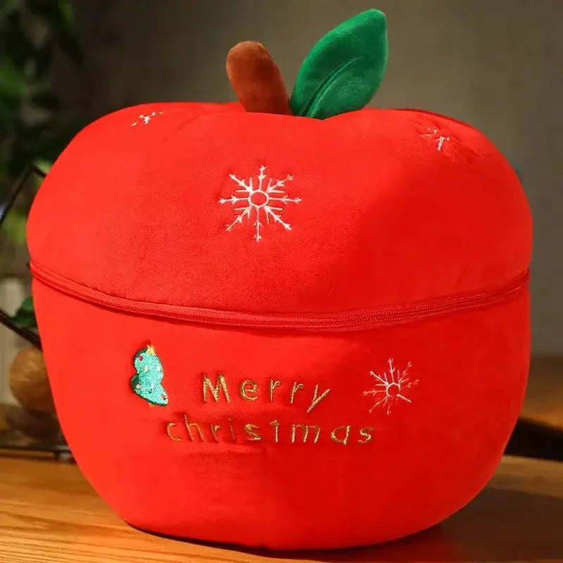 Christmas Home Decor Stuffed Doll Soft Apple Case All in One Santa Claus Plush Toy Elk...