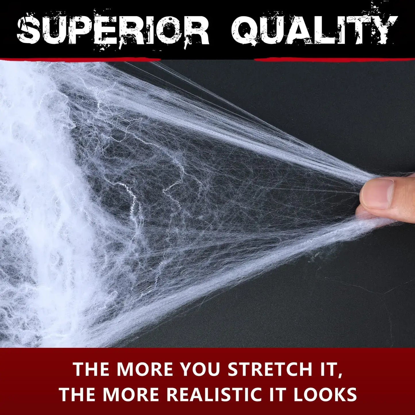 1000 sqft Halloween Spider Webs With 60pcs Spiders Super Stretch Cobwebs Halloween Decorations Indoor and Outdoor Party Supplies