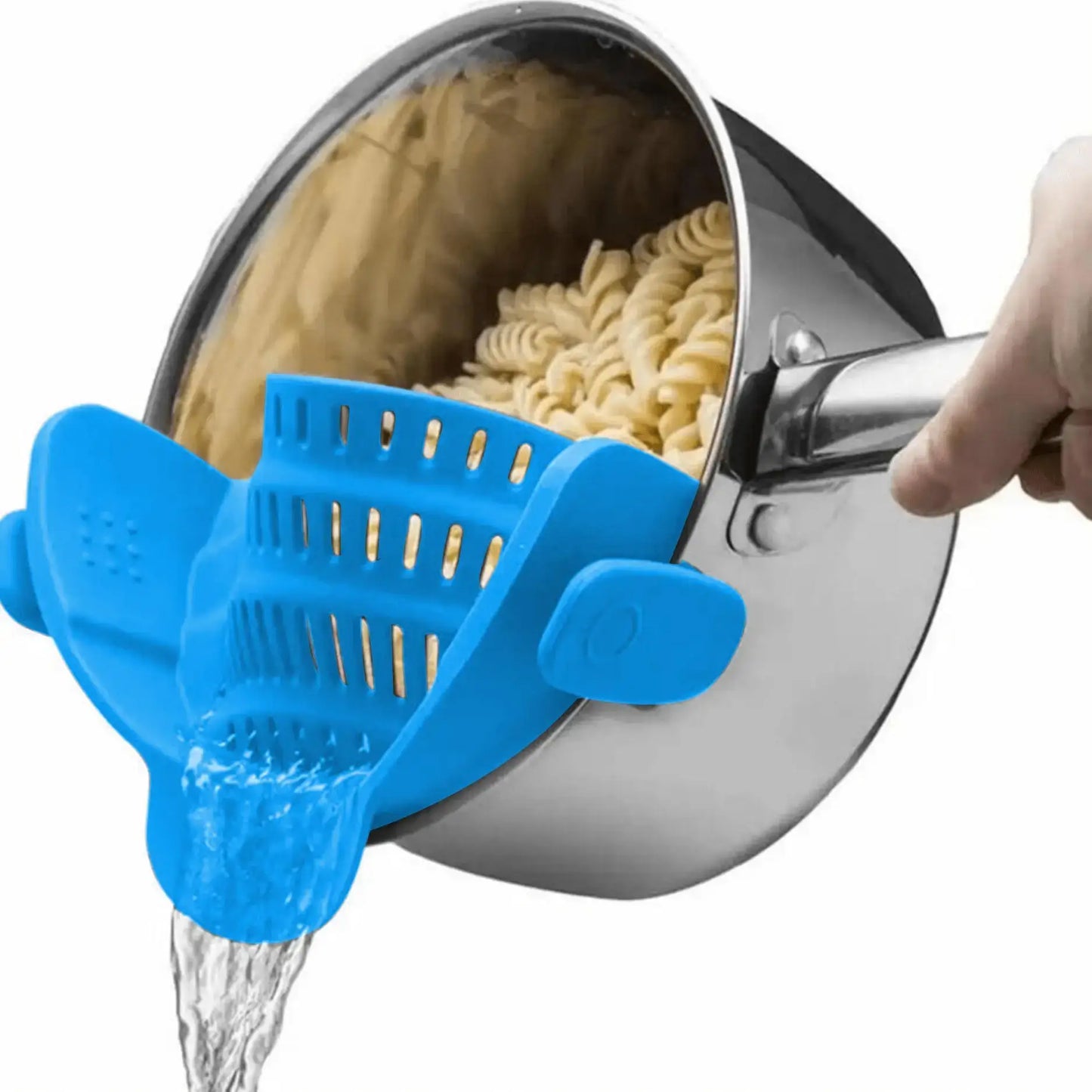 1pc, Strainer, Pot Strainer, Adjustable Clip On Strainer For Pots Pans And Bowls, Kitchen Pot Strainer-blue