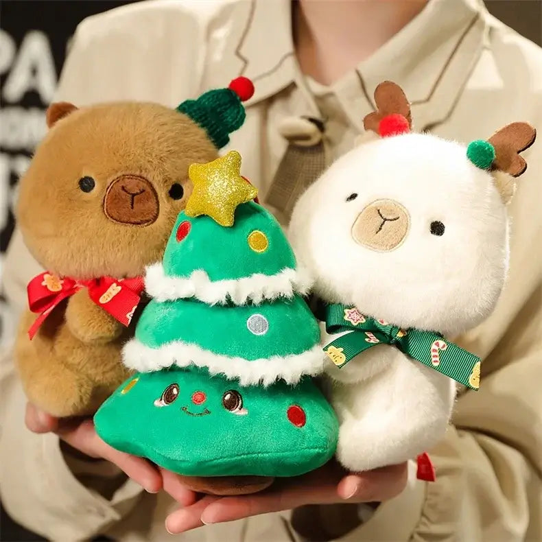 Christmas Home Decor Stuffed Doll Soft Apple Case All in One Santa Claus Plush Toy Elk...