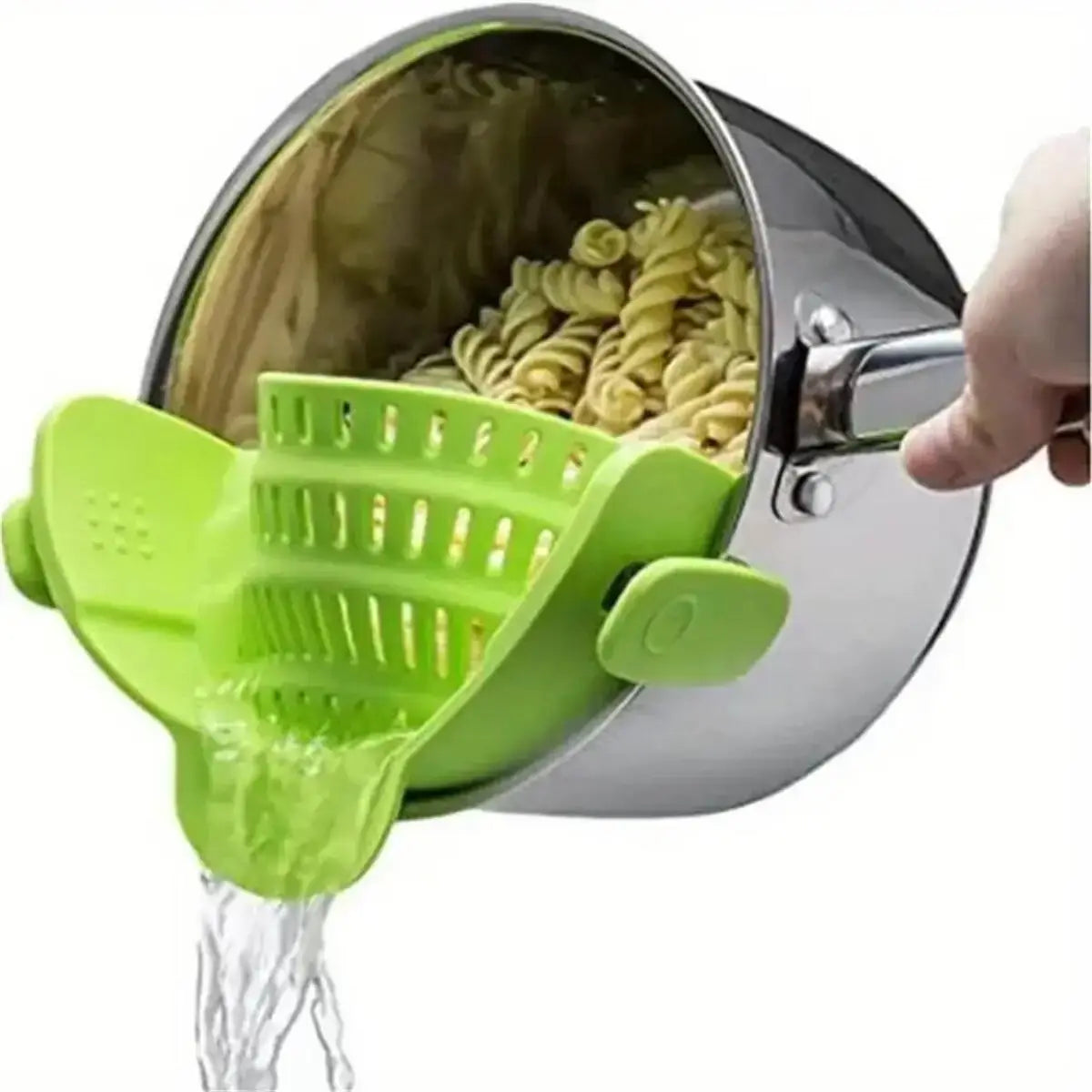 1pc, Strainer, Pot Strainer, Adjustable Clip On Strainer For Pots Pans And Bowls, Kitchen Pot Strainer-green