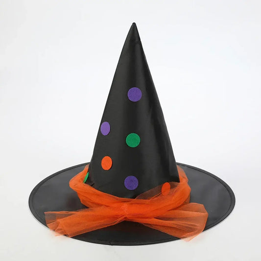 Pointed Witch Hat Props Children's Halloween Play Program Role Witch Hat Wizard Cap Magic Show Costume Accessory Female Devil